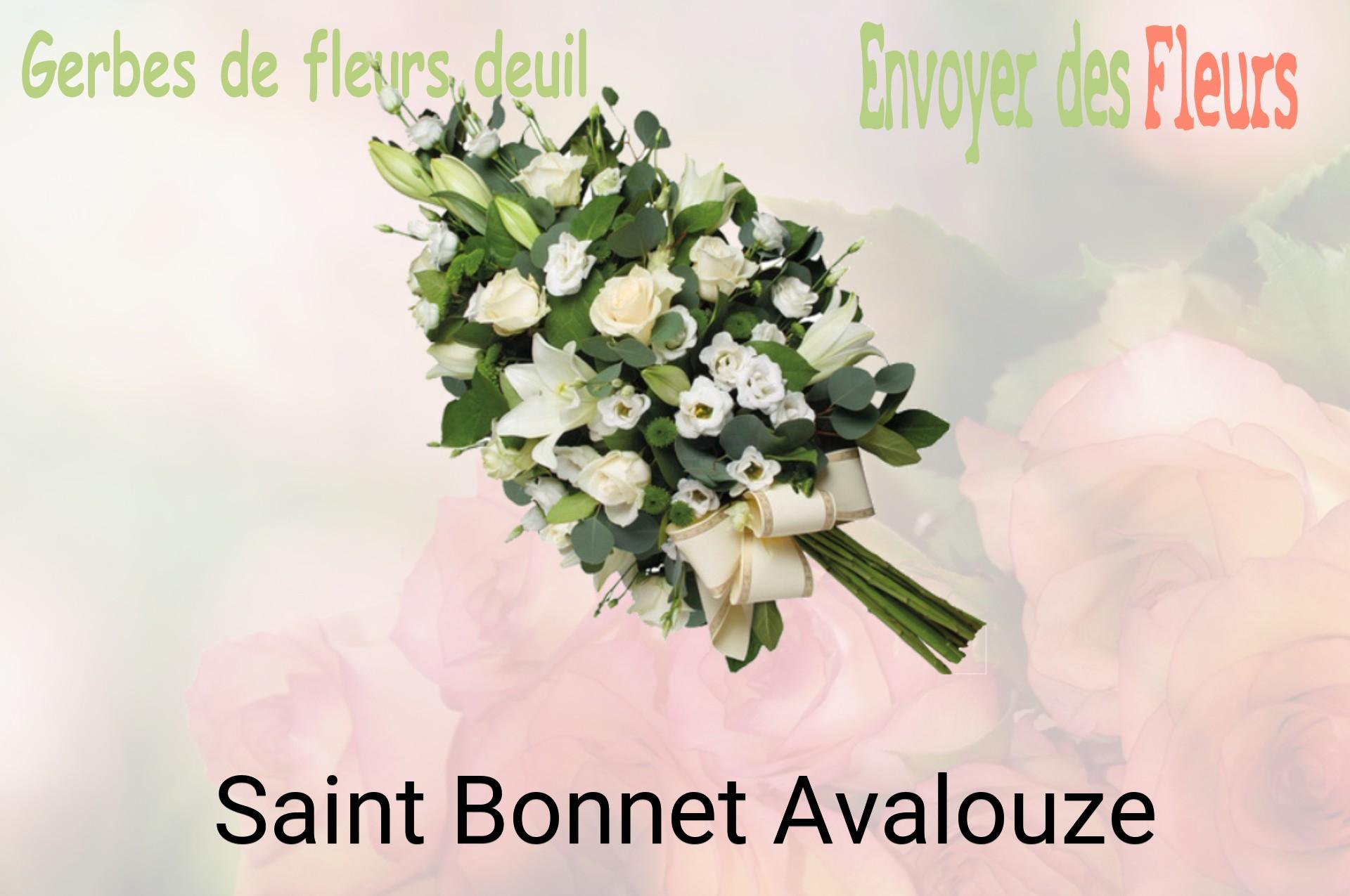 Gerbe de fleurs de deuil livrée à Saint-Bonnet-Avalouze